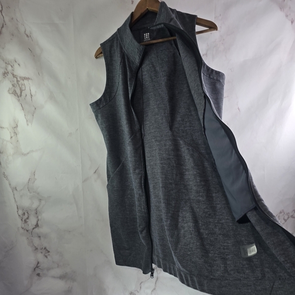 Title Nine Dress Women Large Gray Passport Zip Tank Mini Vest Pockets Zip Tunic - Picture 10 of 11